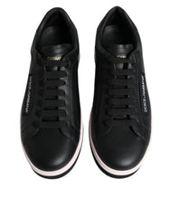 Dolce & Gabbana Black Leather Low Top Men Sneakers Shoes -   -  Dolce & Gabbana.