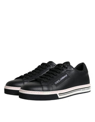 Dolce & Gabbana Black Leather Low Top Men Sneakers Shoes -   -  Dolce & Gabbana.