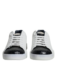 Dolce & Gabbana White Leather Logo Portofino Sneaker Shoes -   -  Dolce & Gabbana.