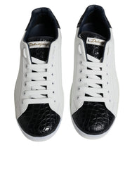 Dolce & Gabbana White Leather Logo Portofino Sneaker Shoes -   -  Dolce & Gabbana.