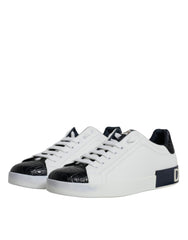 Dolce & Gabbana White Leather Logo Portofino Sneaker Shoes -   -  Dolce & Gabbana.