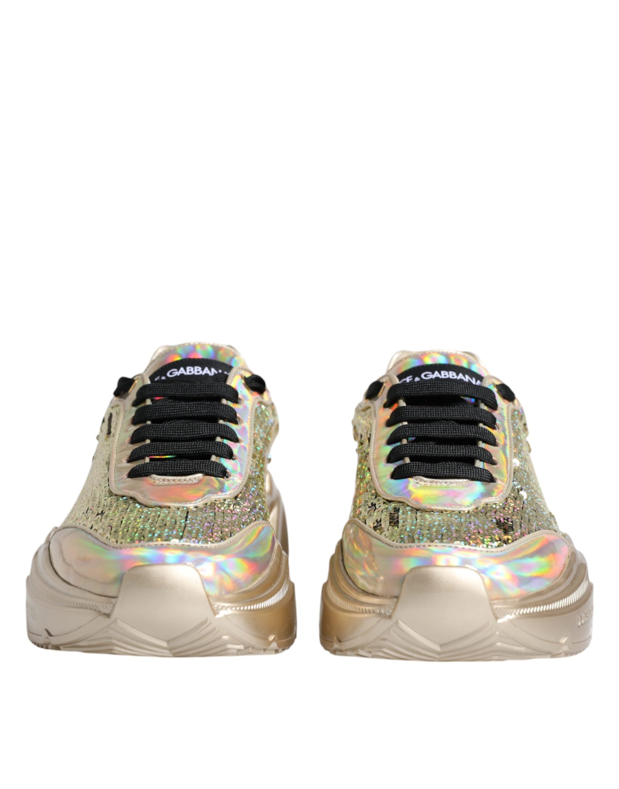 Dolce & Gabbana Gold Sequin Iridiscent Daymaster Sneakers Shoes -   -  Dolce & Gabbana. Dolce & Gabbana Gold Sequin Iridiscent Daymaster Sneakers Shoes -   -  Dolce & Gabbana.
