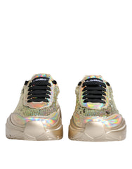 Dolce & Gabbana Gold Sequin Iridiscent Daymaster Sneakers Shoes -   -  Dolce & Gabbana.