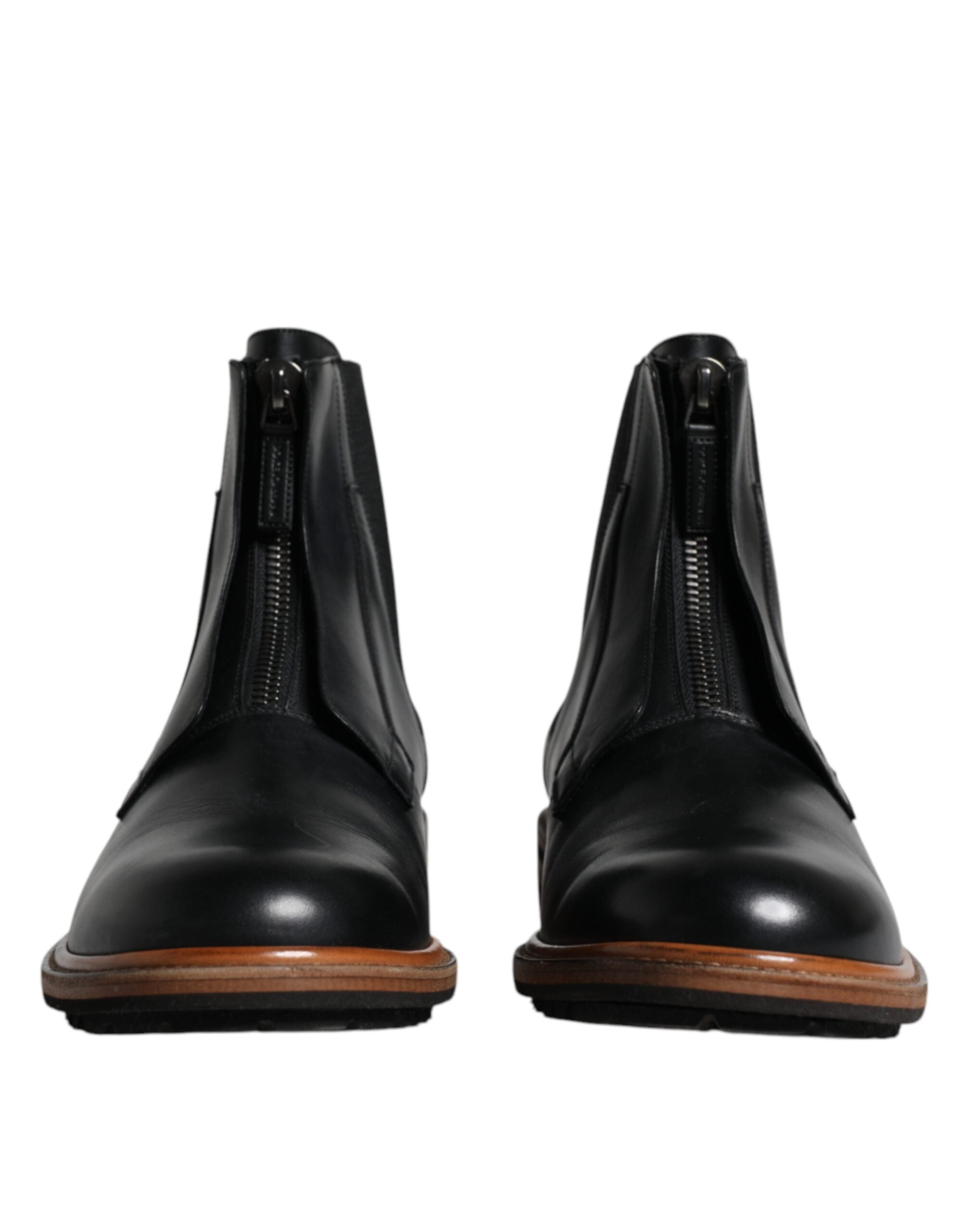 Dolce & Gabbana Black Leather Chelsea Mid Calf Men Boots Shoes -   -  Dolce & Gabbana. Dolce & Gabbana Black Leather Chelsea Mid Calf Men Boots Shoes -   -  Dolce & Gabbana.
