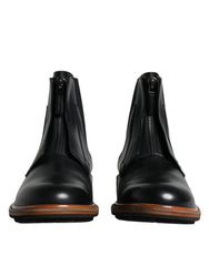 Dolce & Gabbana Black Leather Chelsea Mid Calf Men Boots Shoes -   -  Dolce & Gabbana.