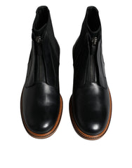 Dolce & Gabbana Black Leather Chelsea Mid Calf Men Boots Shoes -   -  Dolce & Gabbana.