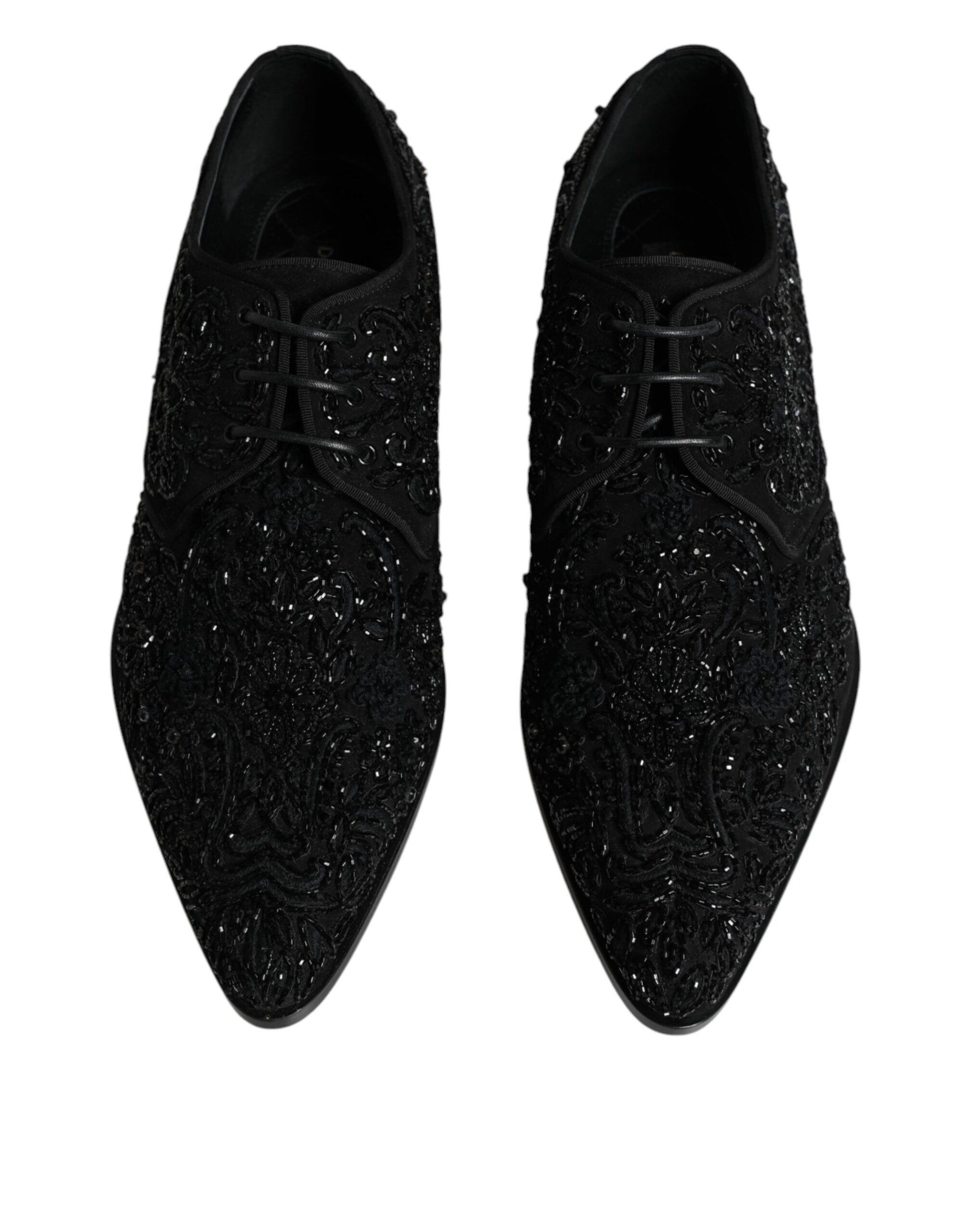 Dolce & Gabbana Black Embellished Suede Derby Formal Shoes -   -  Dolce & Gabbana. Dolce & Gabbana Black Embellished Suede Derby Formal Shoes -   -  Dolce & Gabbana.