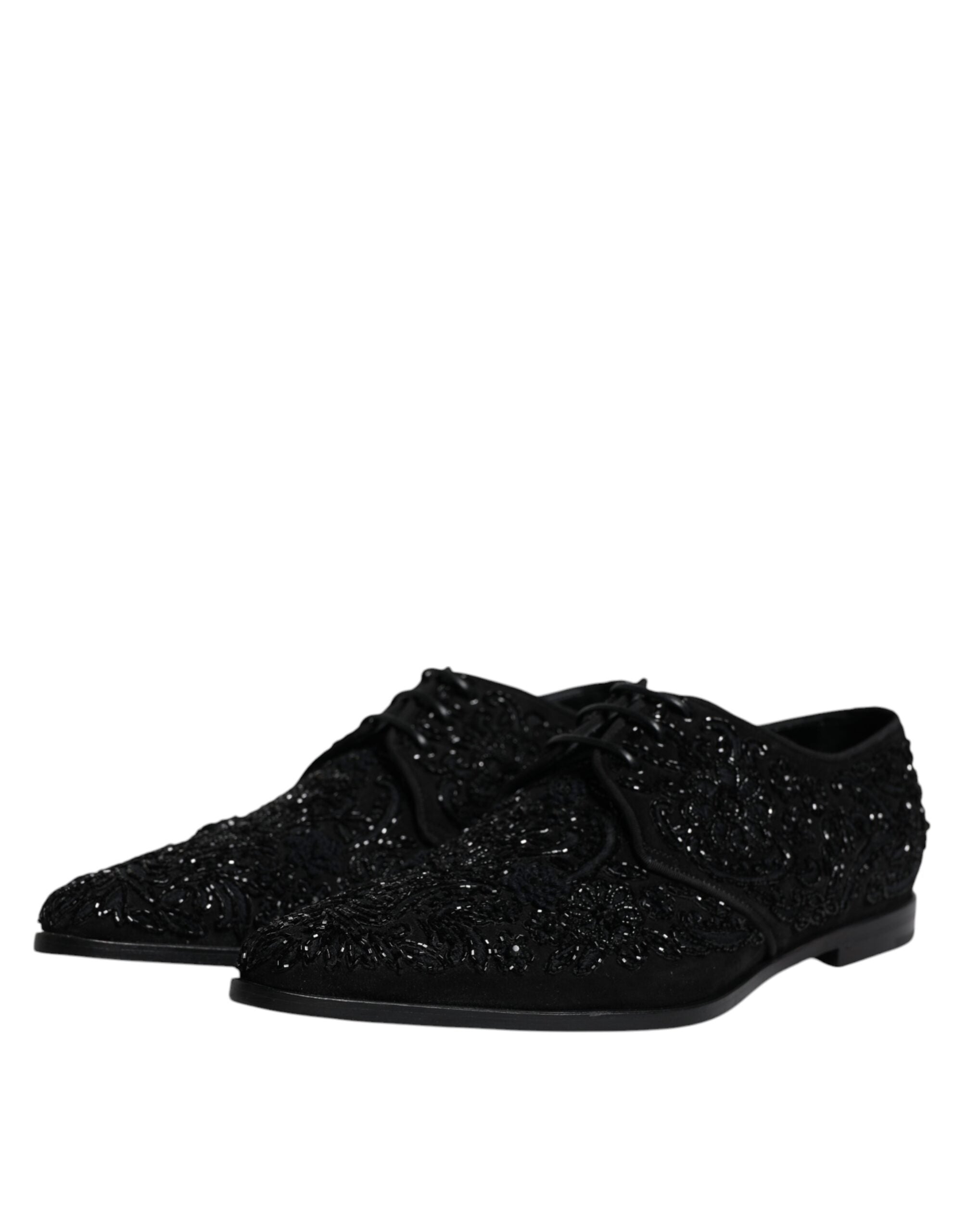 Dolce & Gabbana Black Embellished Suede Derby Formal Shoes -   -  Dolce & Gabbana. Dolce & Gabbana Black Embellished Suede Derby Formal Shoes -   -  Dolce & Gabbana.