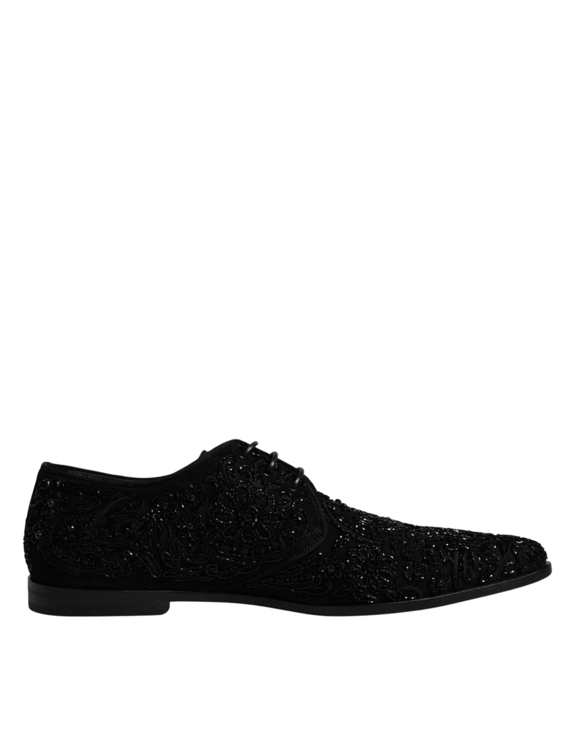 Dolce & Gabbana Black Embellished Suede Derby Formal Shoes -   -  Dolce & Gabbana. Dolce & Gabbana Black Embellished Suede Derby Formal Shoes -   -  Dolce & Gabbana.