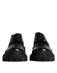 Dolce & Gabbana Black Leather Lace Up Trekking Dress Shoes -   -  Dolce & Gabbana.