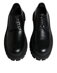 Dolce & Gabbana Black Leather Lace Up Trekking Dress Shoes -   -  Dolce & Gabbana.