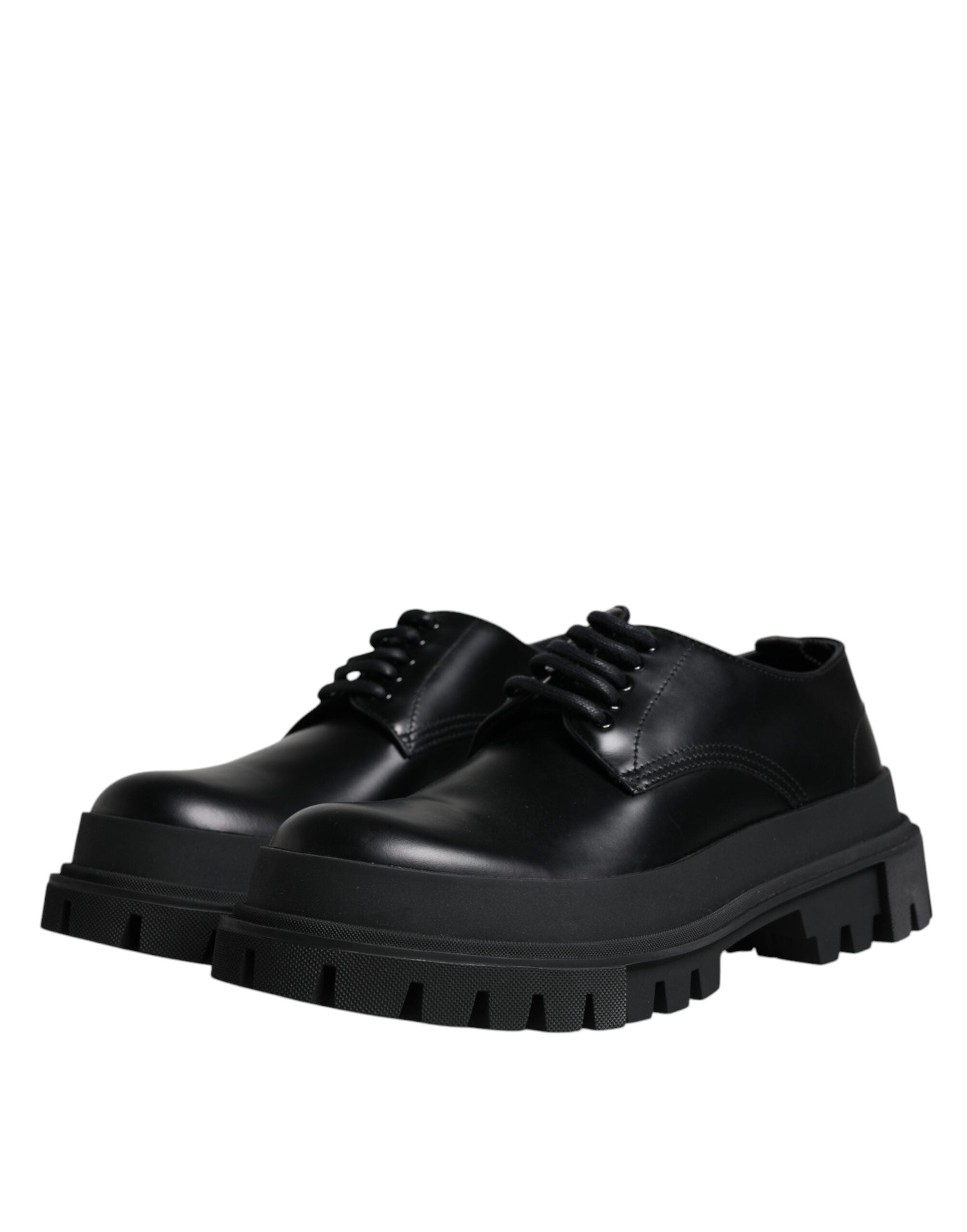 Dolce & Gabbana Black Leather Lace Up Trekking Dress Shoes -   -  Dolce & Gabbana. Dolce & Gabbana Black Leather Lace Up Trekking Dress Shoes -   -  Dolce & Gabbana.