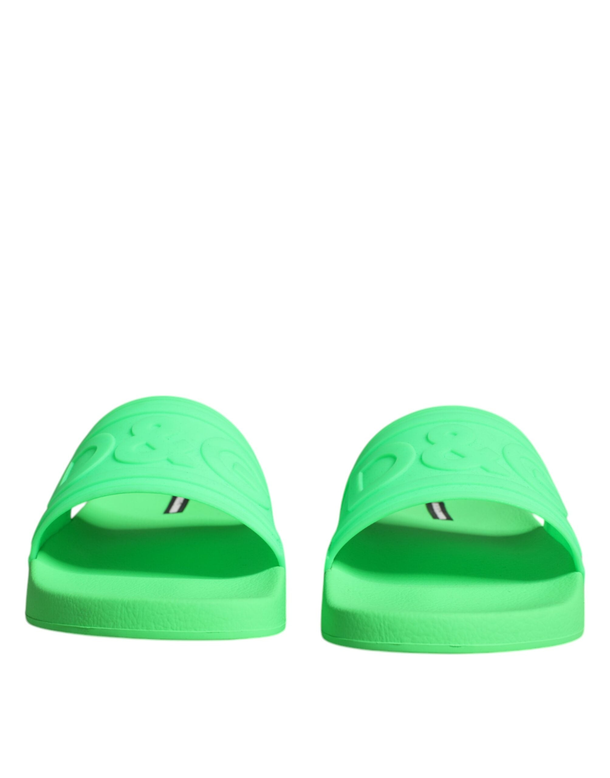 Dolce & Gabbana Green Leather Slides Sandals Beachwear Shoes -   -  Dolce & Gabbana. Dolce & Gabbana Green Leather Slides Sandals Beachwear Shoes -   -  Dolce & Gabbana.
