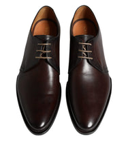 Dolce & Gabbana Black Leather Lace Up Men Derby Formal Shoes -   -  Dolce & Gabbana.