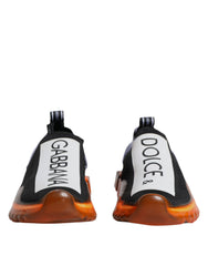 Dolce & Gabbana Black Orange Sorrento Slip On Sneakers Shoes -   -  Dolce & Gabbana.