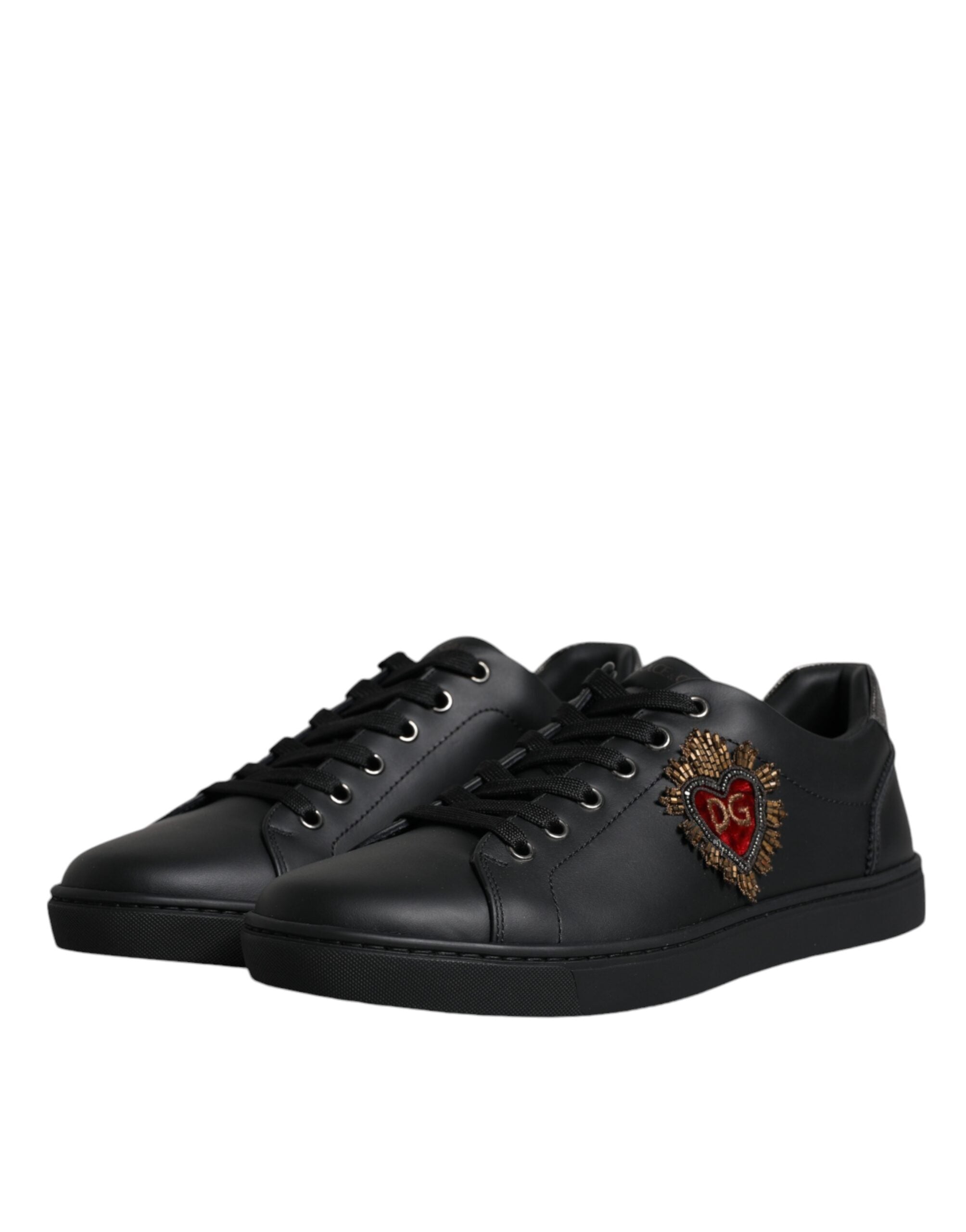 Dolce & Gabbana Black London Sacred Heart Men Sneakers Shoes Dolce & Gabbana Black London Sacred Heart Men Sneakers Shoes