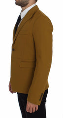 Dolce & Gabbana Yellow Cotton Stretch Blazer -   -  Dolce & Gabbana.