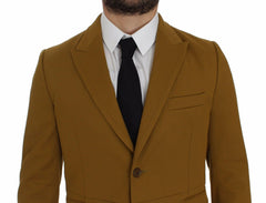 Dolce & Gabbana Yellow Cotton Stretch Blazer -   -  Dolce & Gabbana.