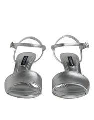 Dolce & Gabbana Silver KEIRA Heels Ankle Strap Sandals Shoes -   -  Dolce & Gabbana.