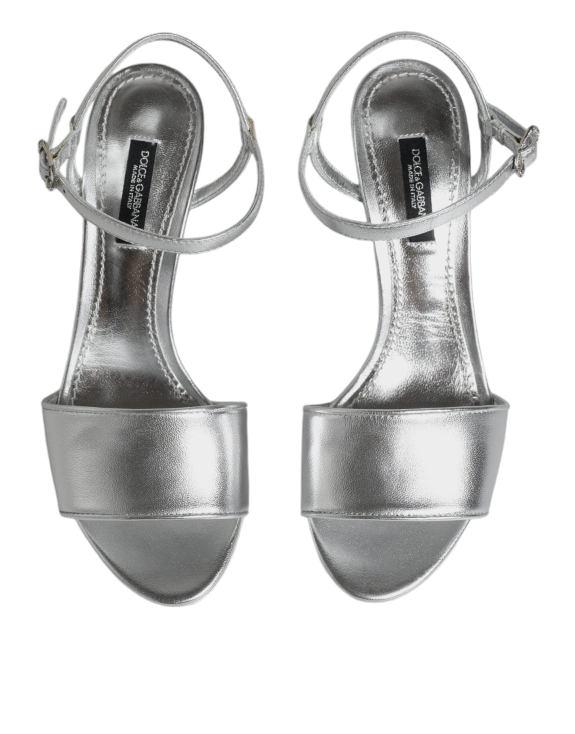 Dolce & Gabbana Silver KEIRA Heels Ankle Strap Sandals Shoes -   -  Dolce & Gabbana. Dolce & Gabbana Silver KEIRA Heels Ankle Strap Sandals Shoes -   -  Dolce & Gabbana.