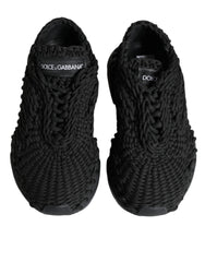 Dolce & Gabbana Black Knitted Daymaster Sneakers Shoes -   -  Dolce & Gabbana.