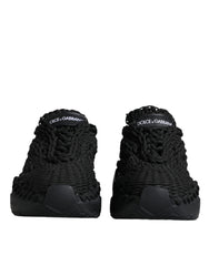 Dolce & Gabbana Black Knitted Daymaster Sneakers Shoes -   -  Dolce & Gabbana.