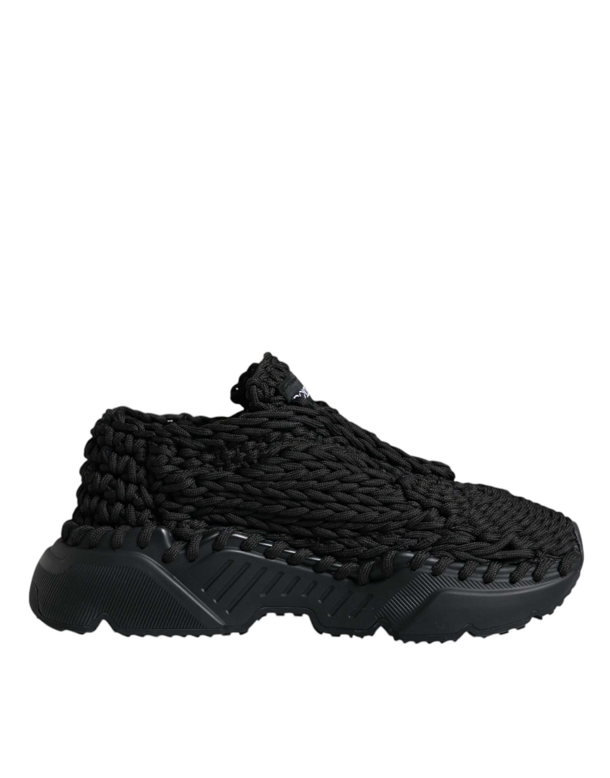 Dolce & Gabbana Black Knitted Daymaster Sneakers Shoes -   -  Dolce & Gabbana.