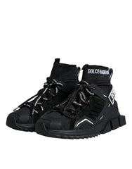 Dolce & Gabbana Black Sorrento Socks Logo Sneakers Shoes -   -  Dolce & Gabbana.