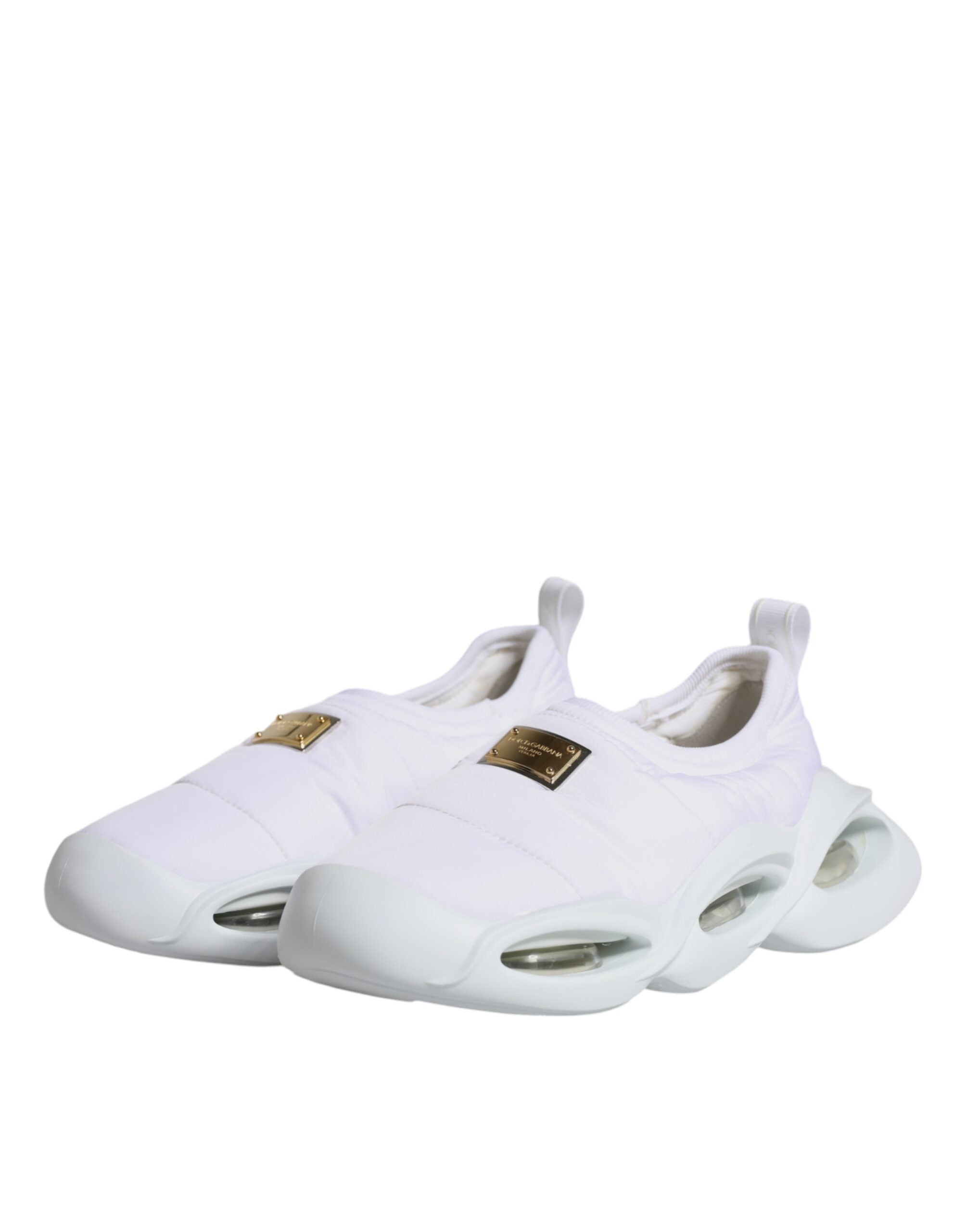 Dolce & Gabbana White Padded Fabric Low Top Sneakers Shoes -   -  Dolce & Gabbana. Dolce & Gabbana White Padded Fabric Low Top Sneakers Shoes -   -  Dolce & Gabbana.