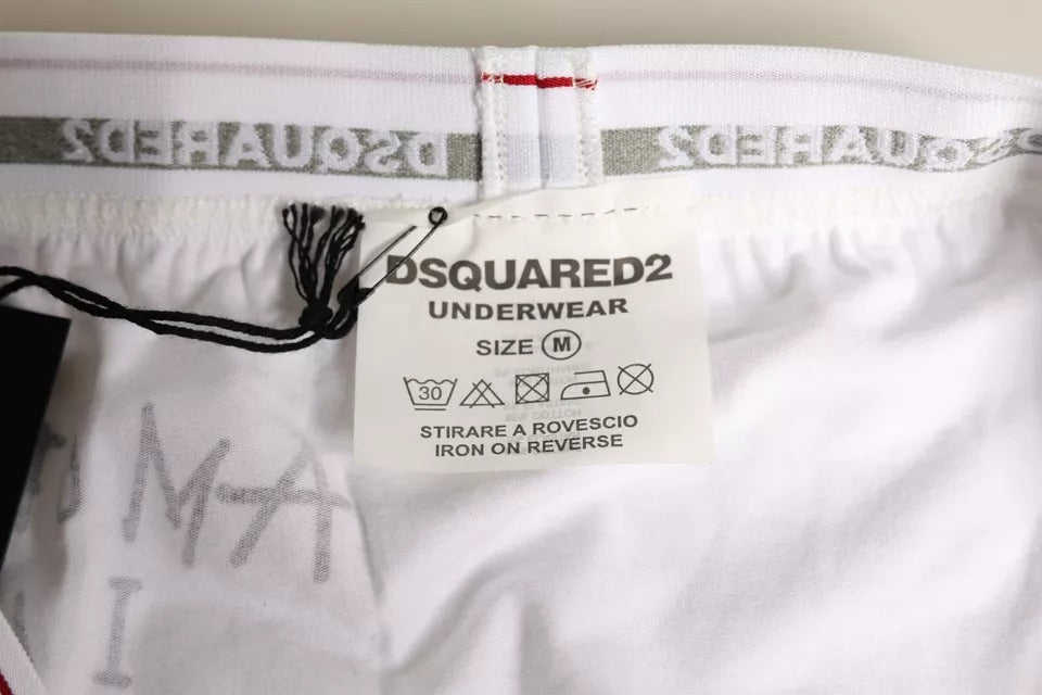 Dsquared² White Cotton Stretch Women Mid Waist Panty Underwear -   -  Dsquared². Dsquared² White Cotton Stretch Women Mid Waist Panty Underwear -   -  Dsquared².
