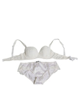 Dolce & Gabbana White Silk Stretch Panty Balconette Bra Underwear -   -  Dolce & Gabbana.
