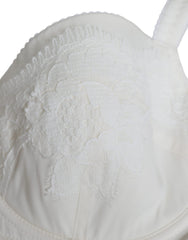 Dolce & Gabbana White Silk Stretch Panty Balconette Bra Underwear -   -  Dolce & Gabbana.