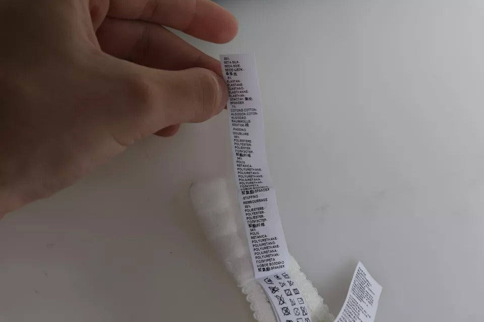 Dolce & Gabbana White Silk Stretch Panty Balconette Bra Underwear -   -  Dolce & Gabbana. Dolce & Gabbana White Silk Stretch Panty Balconette Bra Underwear -   -  Dolce & Gabbana.