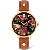 Police Brown Leather Watch -   -  Police.