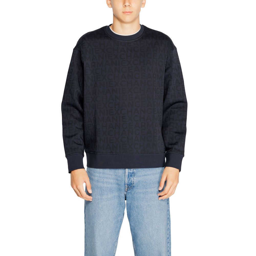 Armani Exchange Blue Cotton Sweatshirt -   -  Armani Exchange.