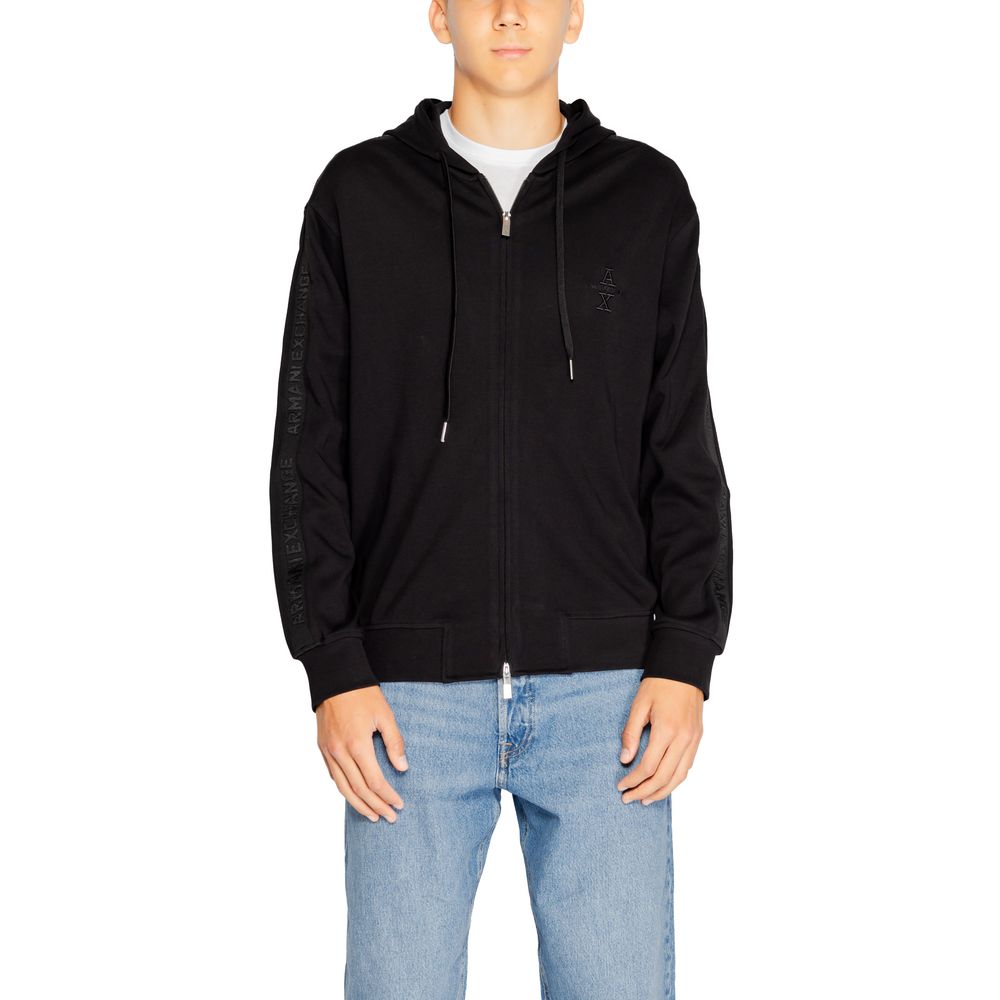 Armani Exchange Black Cotton Hoody -   -  Armani Exchange.
