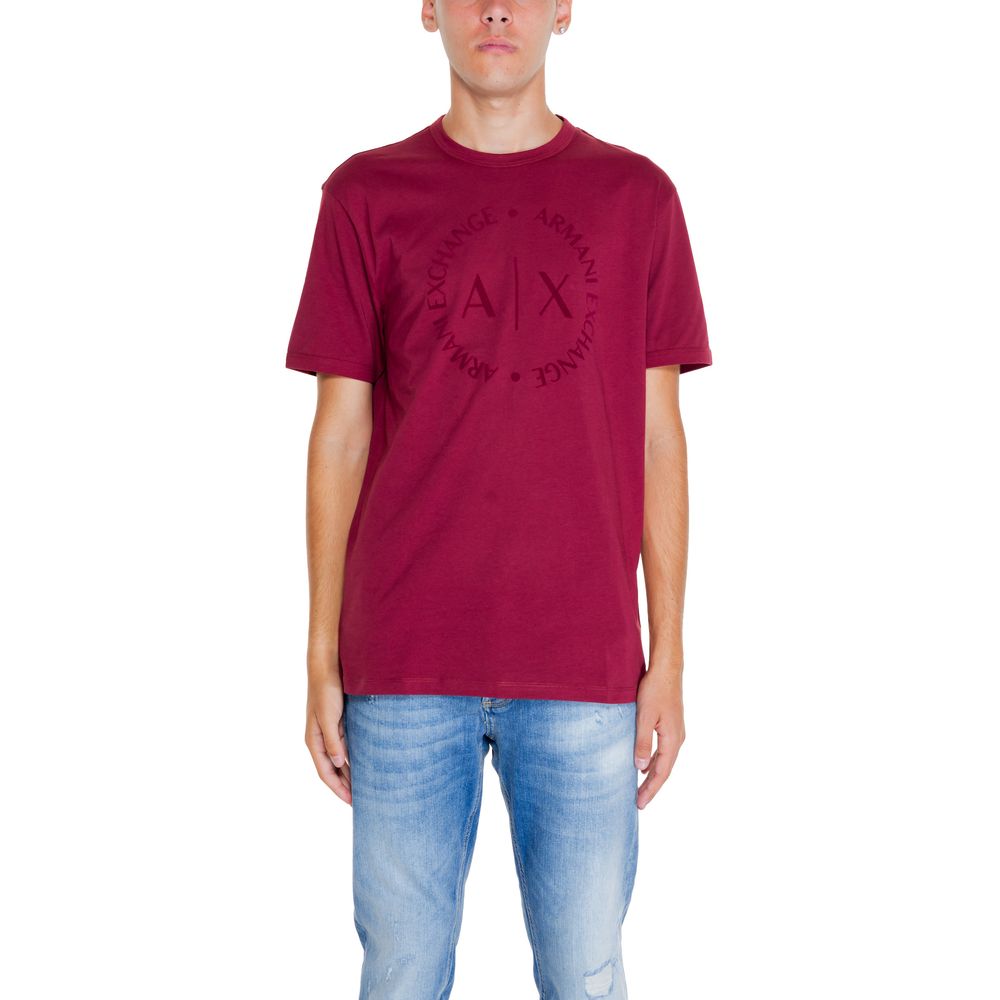 Armani Exchange Bordeaux Cotton T-Shirt -   -  Armani Exchange.