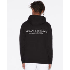 Armani Exchange Black Cotton Hoody -   -  Armani Exchange.