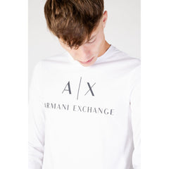 Armani Exchange White Cotton Long Sleeve - - Armani Exchange.