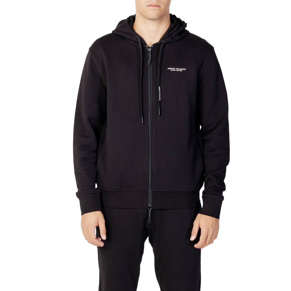 Armani Exchange Black Cotton Hoody -   -  Armani Exchange.
