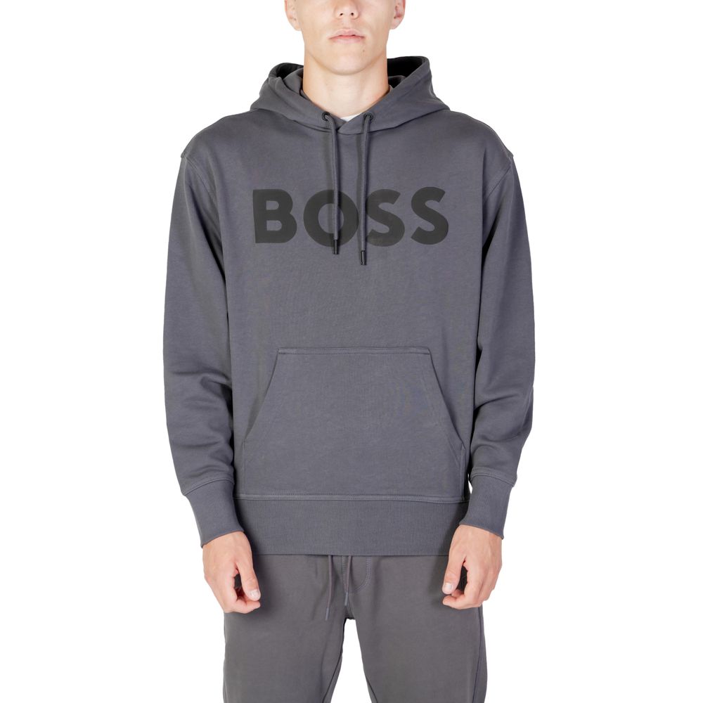 Hugo Boss Gray Cotton Hoody -   -  Hugo Boss.