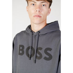 Hugo Boss Gray Cotton Hoody -   -  Hugo Boss.