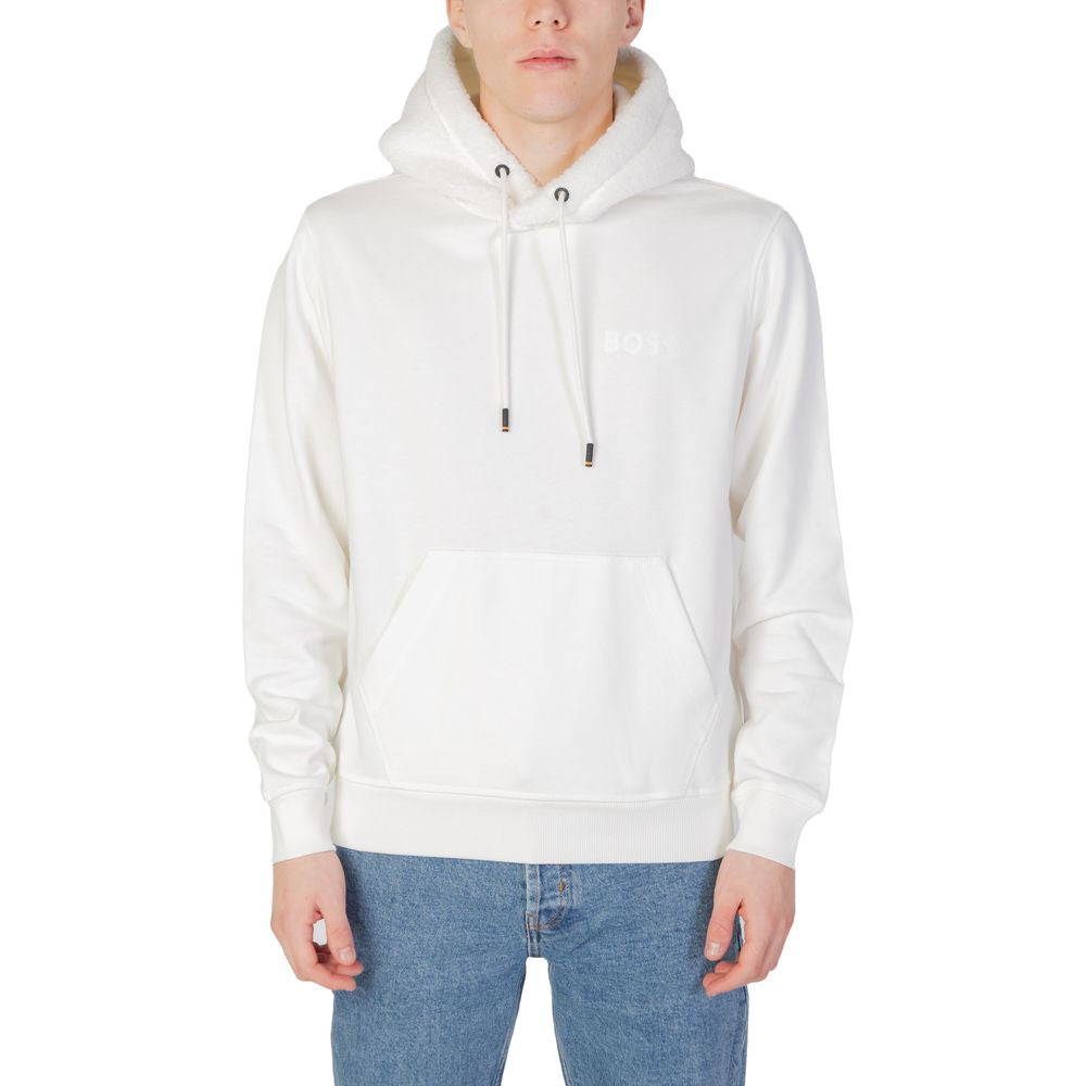 Hugo Boss Cream Cotton Hoody -   -  Hugo Boss.