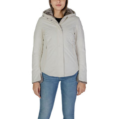 Suns Cream Polyester Jackets & Coat -   -  Suns.