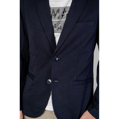 Armani Exchange Blue Viscose Blazer -   -  Armani Exchange.