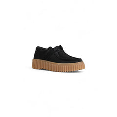 Clarks Black Suede Leather Platform -   -  Clarks.