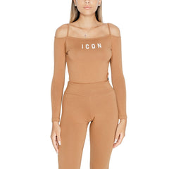 Icon Brown Cotton Bodysuit -   -  Icon.