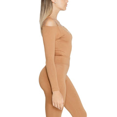 Icon Brown Cotton Bodysuit -   -  Icon.