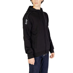 EA7 Emporio Armani Black Cotton Hoody -   -  EA7 Emporio Armani.