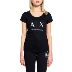 Armani Exchange Black Cotton T-Shirt -   -  Armani Exchange.